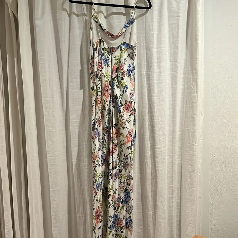 NWT Alice + Olivia Gardenia Floral Harmony Midi Slip Dress